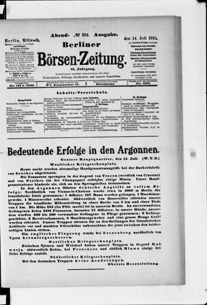 Berliner Börsen-Zeitung vom 14.07.1915