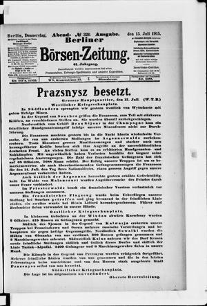 Berliner Börsen-Zeitung vom 15.07.1915