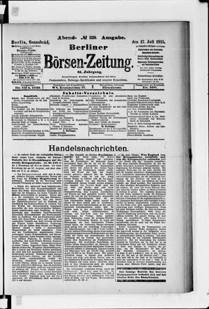 Berliner Börsen-Zeitung vom 17.07.1915