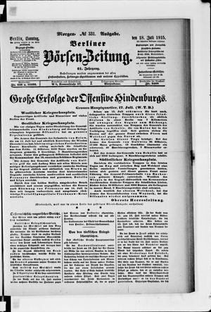 Berliner Börsen-Zeitung vom 18.07.1915