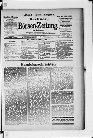 Berliner Börsen-Zeitung vom 19.07.1915