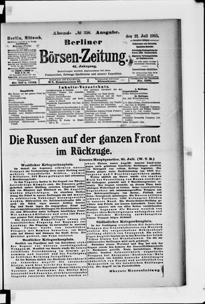 Berliner Börsen-Zeitung vom 21.07.1915