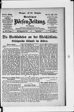 Berliner Börsen-Zeitung vom 23.07.1915