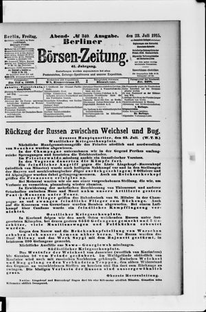 Berliner Börsen-Zeitung vom 23.07.1915