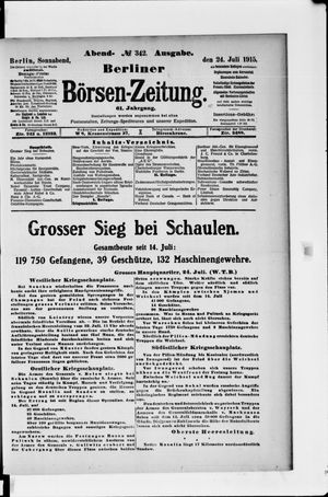 Berliner Börsen-Zeitung vom 24.07.1915