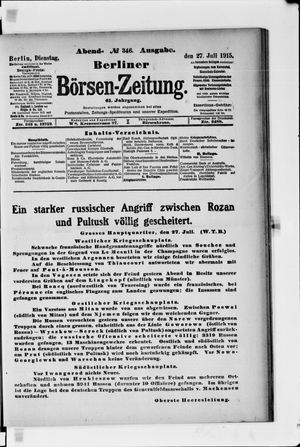 Berliner Börsen-Zeitung vom 27.07.1915