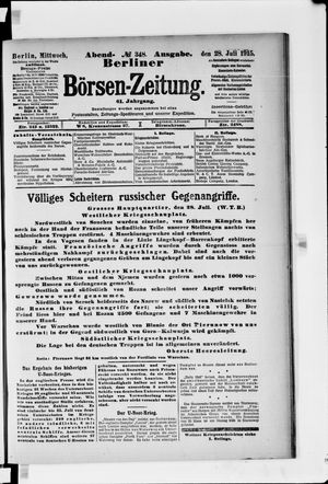 Berliner Börsen-Zeitung vom 28.07.1915