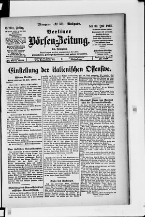 Berliner Börsen-Zeitung vom 30.07.1915