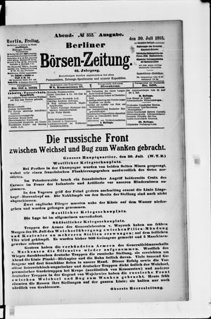 Berliner Börsen-Zeitung vom 30.07.1915