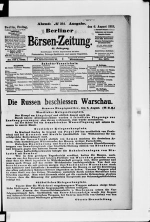 Berliner Börsen-Zeitung vom 06.08.1915