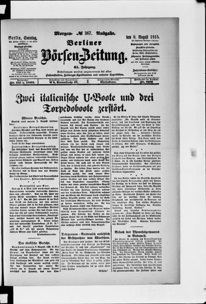 Berliner Börsen-Zeitung vom 08.08.1915