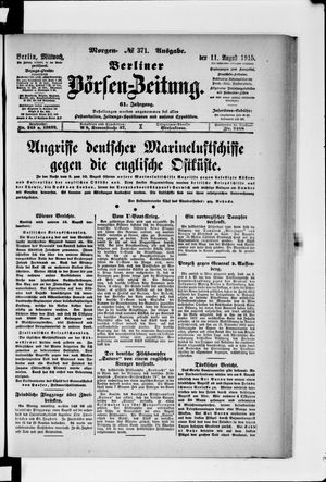 Berliner Börsen-Zeitung vom 11.08.1915