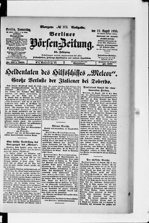 Berliner Börsen-Zeitung on Aug 12, 1915