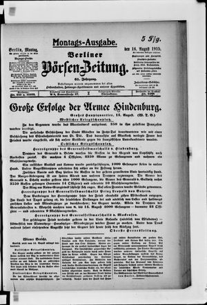 Berliner Börsen-Zeitung vom 16.08.1915