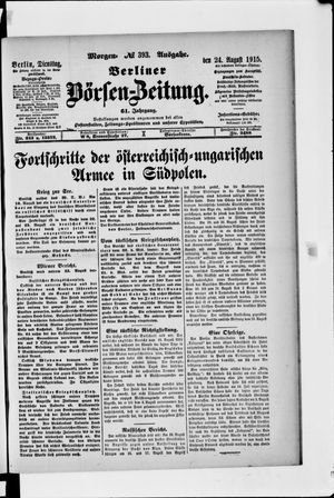 Berliner Börsen-Zeitung vom 24.08.1915