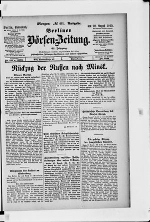 Berliner Börsen-Zeitung vom 28.08.1915