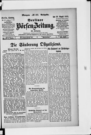 Berliner Börsen-Zeitung on Aug 29, 1915