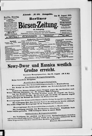 Berliner Börsen-Zeitung vom 31.08.1915