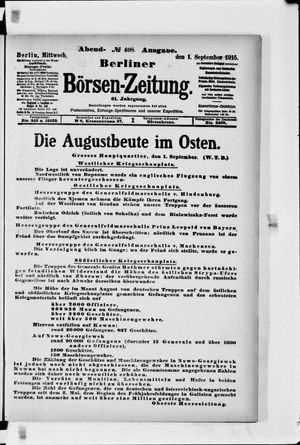 Berliner Börsen-Zeitung on Sep 1, 1915
