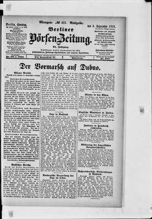 Berliner Börsen-Zeitung vom 05.09.1915