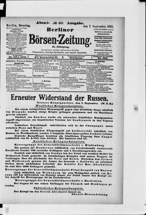 Berliner Börsen-Zeitung vom 07.09.1915