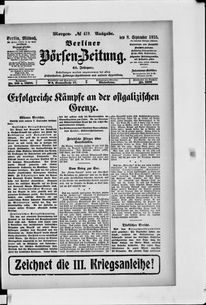 Berliner Börsen-Zeitung on Sep 8, 1915