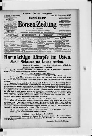 Berliner Börsen-Zeitung vom 11.09.1915