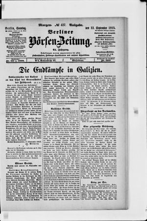 Berliner Börsen-Zeitung vom 12.09.1915