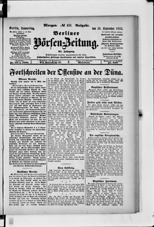 Berliner Börsen-Zeitung vom 16.09.1915