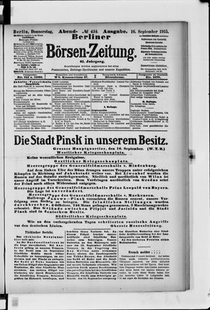 Berliner Börsen-Zeitung vom 16.09.1915