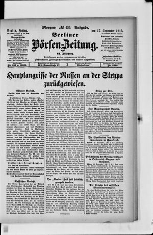 Berliner Börsen-Zeitung vom 17.09.1915