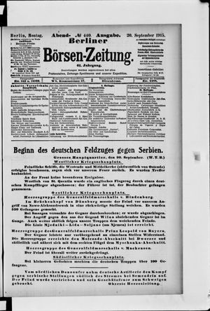 Berliner Börsen-Zeitung vom 20.09.1915