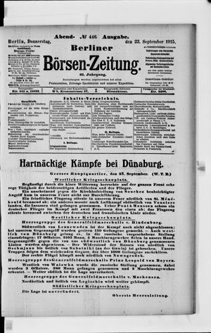 Berliner Börsen-Zeitung vom 23.09.1915