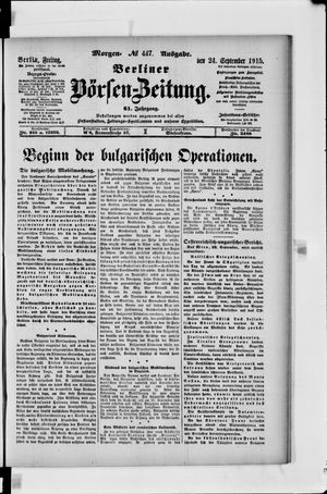 Berliner Börsen-Zeitung vom 24.09.1915