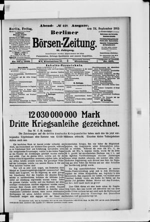 Berliner Börsen-Zeitung vom 24.09.1915