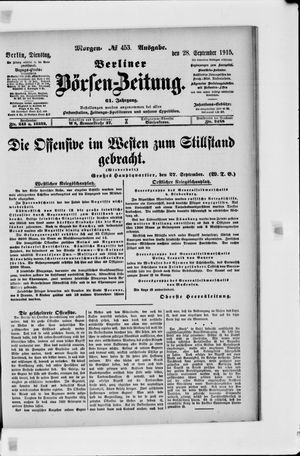 Berliner Börsen-Zeitung vom 28.09.1915