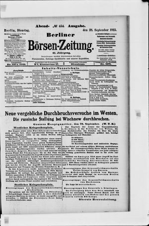 Berliner Börsen-Zeitung vom 28.09.1915