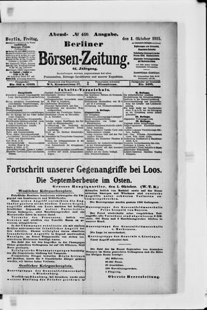 Berliner Börsen-Zeitung vom 01.10.1915