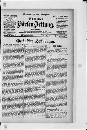 Berliner Börsen-Zeitung vom 02.10.1915