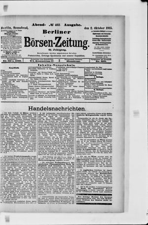 Berliner Börsen-Zeitung vom 02.10.1915