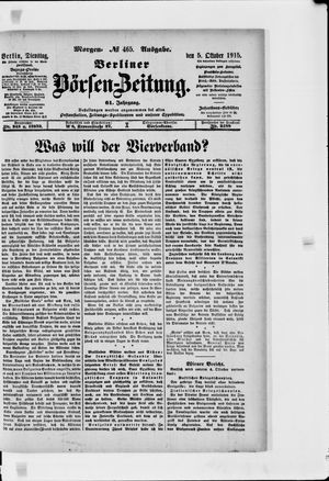 Berliner Börsen-Zeitung vom 05.10.1915
