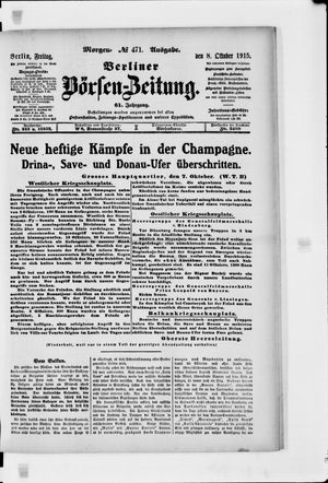 Berliner Börsen-Zeitung vom 08.10.1915