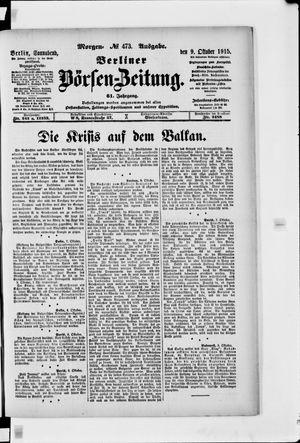 Berliner Börsen-Zeitung vom 09.10.1915