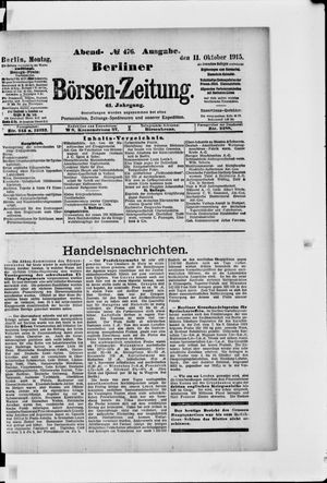 Berliner Börsen-Zeitung vom 11.10.1915