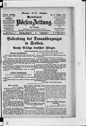 Berliner Börsen-Zeitung on Oct 12, 1915