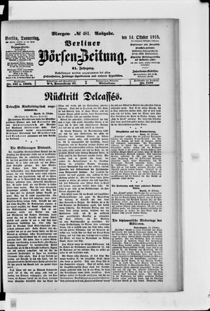 Berliner Börsen-Zeitung vom 14.10.1915