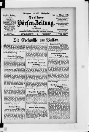 Berliner Börsen-Zeitung vom 15.10.1915