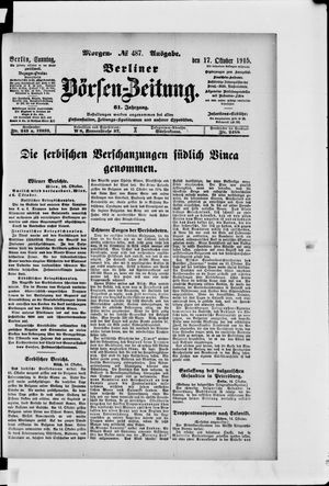 Berliner Börsen-Zeitung vom 17.10.1915