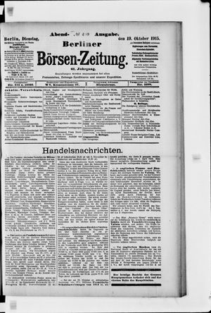 Berliner Börsen-Zeitung vom 19.10.1915