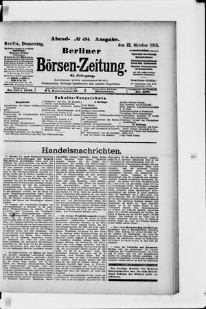Berliner Börsen-Zeitung vom 21.10.1915